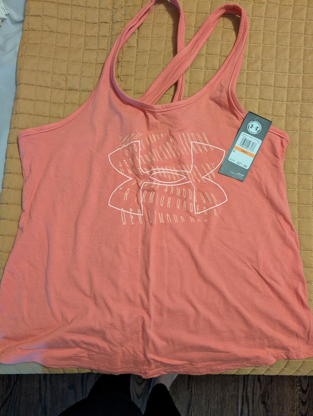 Under Armour Coral Racerback Logo Tank